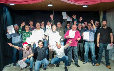 Tischtennisspieler feiern Weihnachten