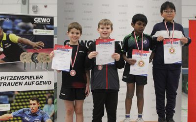 Felix und Jakob werden Hessische Vizemeister der Jungen 11 im Doppel