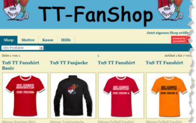 Neuer Tischtennis FanShop ist da